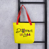 Different Does Not Equal Less (As Seen on Netflix's Raising Dion) Yellow Tote bag