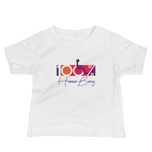 baby Shirt 100% Human Being disabled handicapped disability special needs awareness inclusivity acceptance activism