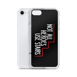 Not All Heroes Use Stairs (Black iPhone Case)