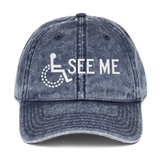See Me (Not My Disability) Vintage Cotton Twill Cap
