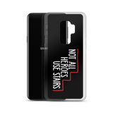 Not All Heroes Use Stairs (Black Samsung Case)