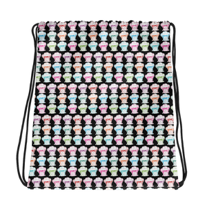 drawstring bag print all over Different Colored Faces of Sammi Haney Esperanza Netflix Raising Dion fan sassy wheelchair pink glasses disability osteogenesis imperfecta OI