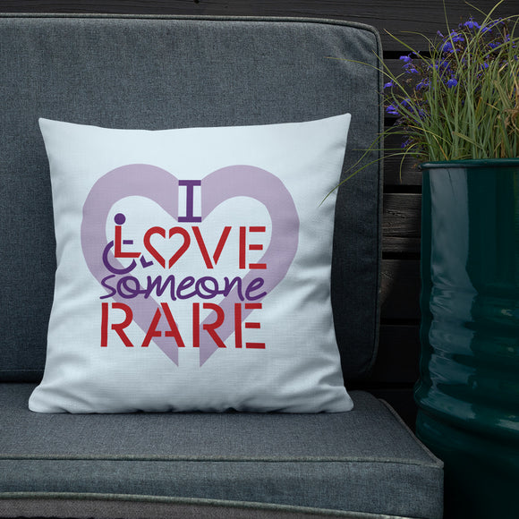 pillow I Love Someone with a Rare Condition medical disability disabilities awareness inclusion inclusivity diversity genetic disorder