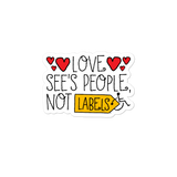 sticker See people not labels label disability special needs awareness diversity wheelchair inclusion inclusivity love