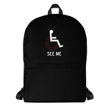 school backpack see me not my disability wheelchair inclusion inclusivity acceptance special needs awareness diversity