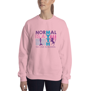sweatshirt normal is a myth mermaid unicorn peer pressure popularity disability special needs awareness inclusivity acceptance