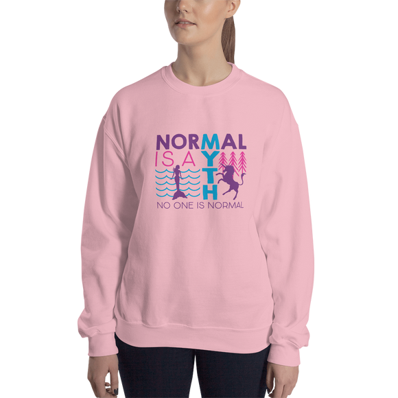 sweatshirt normal is a myth mermaid unicorn peer pressure popularity disability special needs awareness inclusivity acceptance