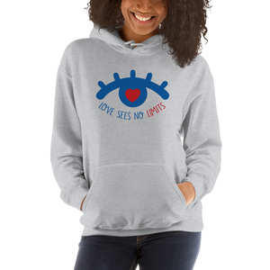 hoodie love sees no limits halftone eye luv heart disability special needs expectations future