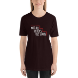 Not All Heroes Use Stairs (Dark Unisex Shirt)