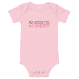 See Possibilities, Not Disabilities (Baby Onesie)