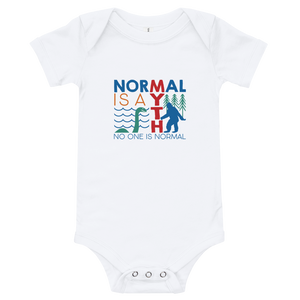 baby onesie babysuit bodysuit normal is a myth big foot loch ness lochness yeti sasquatch disability special needs awareness inclusivity acceptance activism