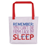 tote bag Special Needs Parents are Proof that you Can't Die from Lack of Sleep rest disability mom dad parenting