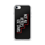 Not All Heroes Use Stairs (Black iPhone Case)
