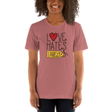 Love Hates Labels (Unisex Shirt Light Colors)