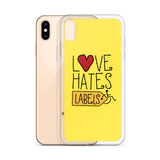 Love Hates Labels (Yellow iPhone Case)