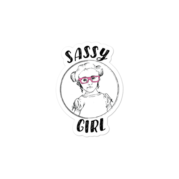 sticker Sassy Girl Sammi Haney Esperanza Netflix Raising Dion fan super sassy wheelchair pink glasses sass sassy disability osteogenesis imperfecta OI