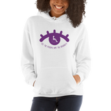 See the Person, Not the Disability (Eyelash Design) Hoodie White/Grey