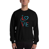 LOVE (for the Special Needs Community) Sweatshirt Stacked Design 3 of 3