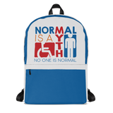 backpack school Normal is a myth sign icons people disabled handicapped able-bodied non-disabled popularity disability special needs