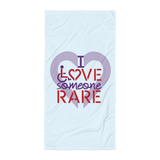 I Love Someone Rare (with a Rare Condition) Beach Towel