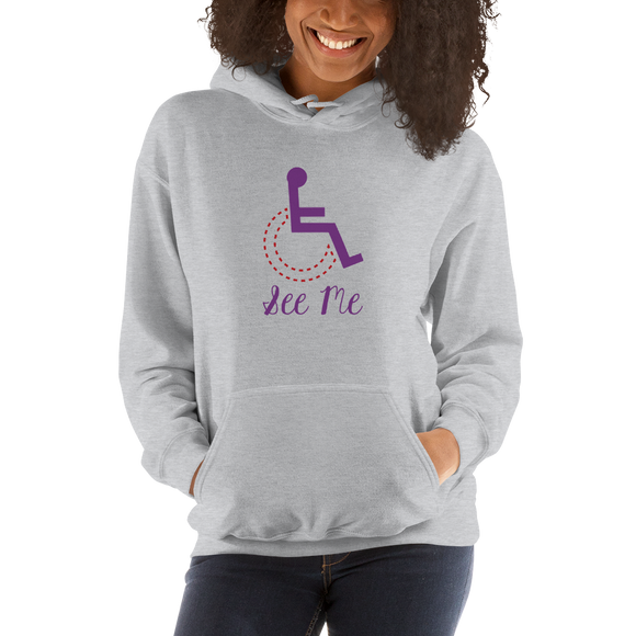 hoodie see me not my disability wheelchair inclusion inclusivity acceptance special needs awareness diversity