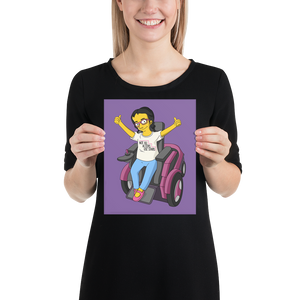 poster Not All Actor Use Stairs yellow cartoon Raising Dion Esperanza Netflix Sammi Haney ableism disability rights inclusion wheelchair actors disabilities actress