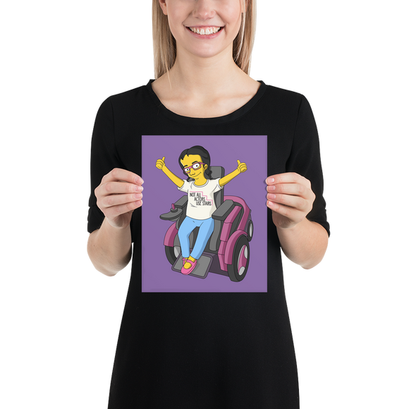 poster Not All Actor Use Stairs yellow cartoon Raising Dion Esperanza Netflix Sammi Haney ableism disability rights inclusion wheelchair actors disabilities actress