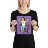 poster Not All Actor Use Stairs yellow cartoon Raising Dion Esperanza Netflix Sammi Haney ableism disability rights inclusion wheelchair actors disabilities actress
