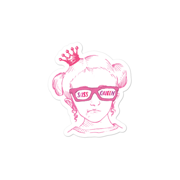 sticker Sass Queen Fan Sammi Haney Esperanza Netflix Raising Dion sassy wheelchair pink glasses disability osteogenesis imperfecta