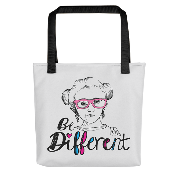 tote bag be different Raising Dion Esperanza fan Netflix Sammi Haney wheelchair pink glasses disability osteogenesis imperfecta