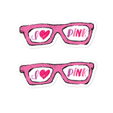I Love Pink (Esperanza's Glasses - Raising Dion) Stickers (2X)