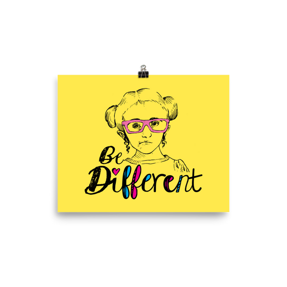 Poster be different Raising Dion Esperanza fan Netflix Sammi Haney wheelchair pink glasses disability osteogenesis imperfecta