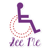 See Me (Not My Disability) Women's Sticker