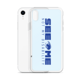 See Me Not My Disability (Halftone) Blue iPhone Case