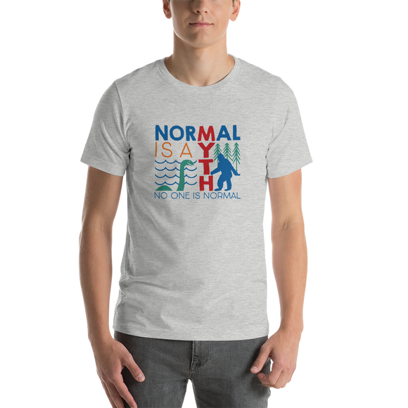 shirt normal is a myth big foot loch ness lochness yeti sasquatch disability special needs awareness inclusivity acceptance activism