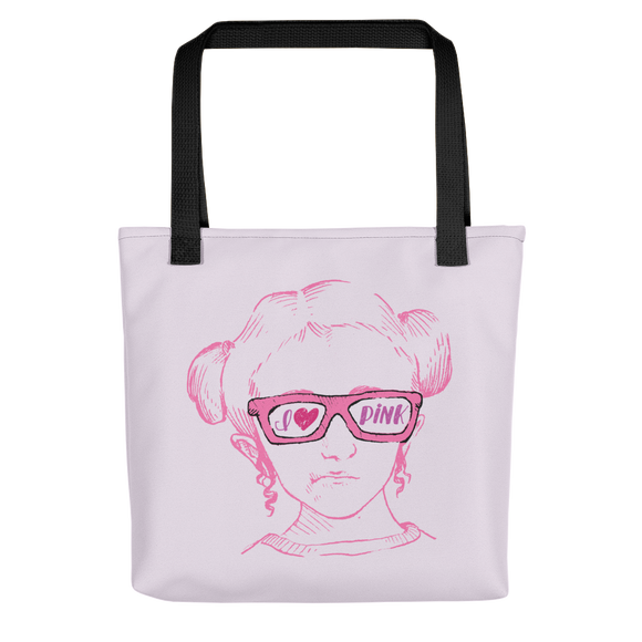 tote bag I love Pink pink glasses love luv heart Raising Dion Esperanza fan Netflix Sammi Haney