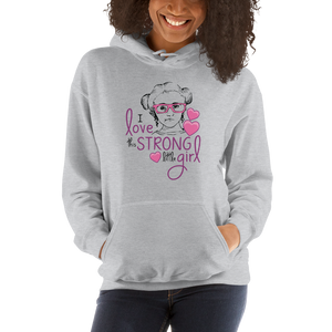 Hoodie I love this strong little girl Sammi Haney Fan Esperanza Netflix Raising Dion strong little wheelchair pink glasses disability osteogenesis imperfecta
