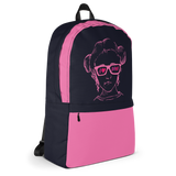 I Love Pink (Esperanza - Raising Dion) Pink on Navy Backpack