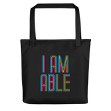 tote bag I am Able abled ability abilities differently abled differently-abled able-bodied disabilities people disability disabled wheelchair