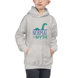 kid's hoodie normal is a myth loch ness monster lochness peer pressure popularity disability special needs awareness inclusivity acceptance activism