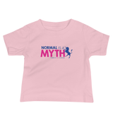 baby shirt normal is a myth unicorn peer pressure popularity disability special needs awareness inclusivity acceptance activism
