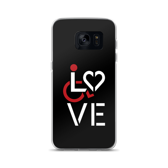 Samsung phone case showing love for the special needs community heart disability wheelchair diversity awareness acceptance disabilities inclusivity inclusion