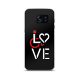 Samsung phone case showing love for the special needs community heart disability wheelchair diversity awareness acceptance disabilities inclusivity inclusion