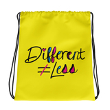 Different Does Not Equal Less (As Seen on Netflix's Raising Dion) Yellow Drawstring Bag