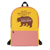 mom backpack Never Underestimate the power of a Special Needs Mama Bear! mom momma parent parenting parent moma mom mommy power