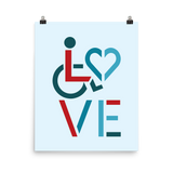 poster showing love for the special needs community heart disability wheelchair diversity awareness acceptance disabilities inclusivity inclusion