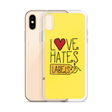 Love Hates Labels (Yellow iPhone Case)