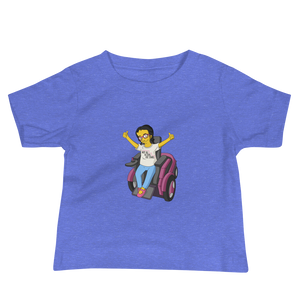 baby shirt Not All Actor Use Stairs yellow cartoon Raising Dion Esperanza Netflix Sammi Haney ableism disability rights inclusion wheelchair actors disabilities actress