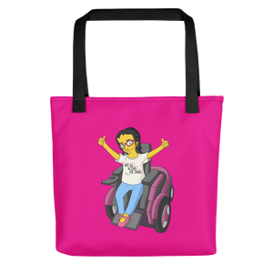 tote bag Not All Actor Use Stairs yellow cartoon Raising Dion Esperanza Netflix Sammi Haney ableism disability rights inclusion wheelchair actors disabilities actress