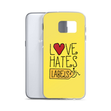 Love Hates Labels (Yellow Samsung Case)